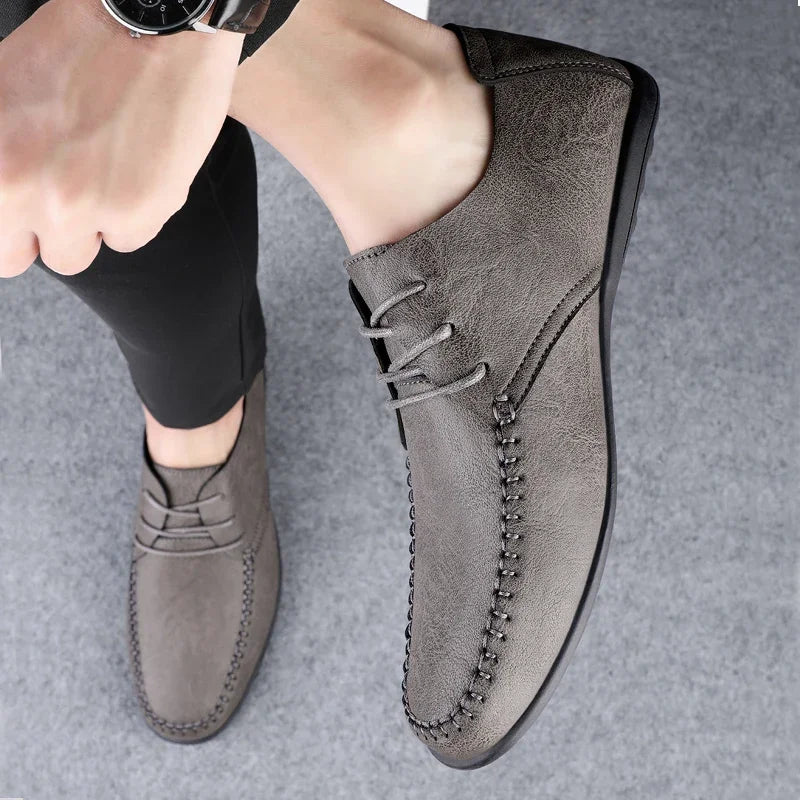 Men's Casual Lace-Up Shoes in Faux Leather