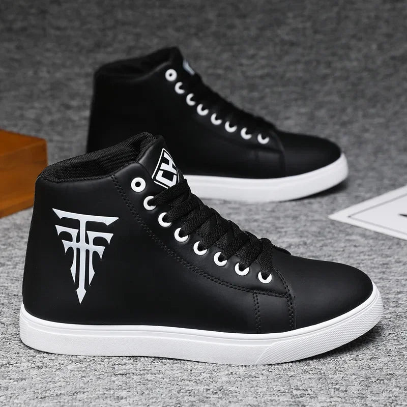 Men's High Top Vulcanized Lace Up Sneakers