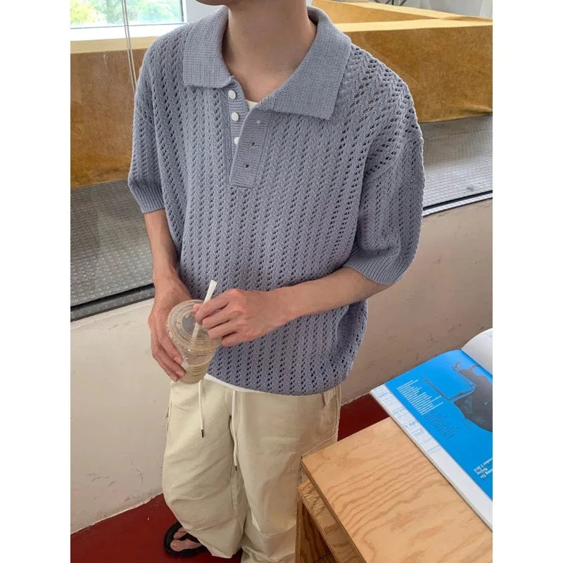 Men's Casual Knit Polo Shirt – Comfortable, Stylish, and Versatile Polo