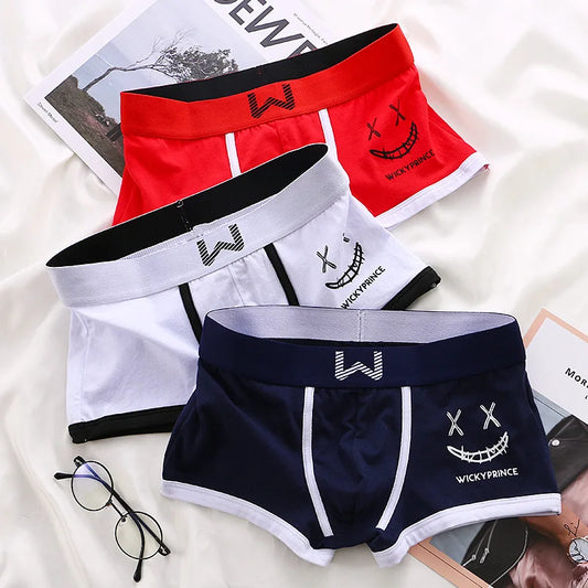 3-Pack Men's Cotton Boxer Shorts - Various Mixed Colors