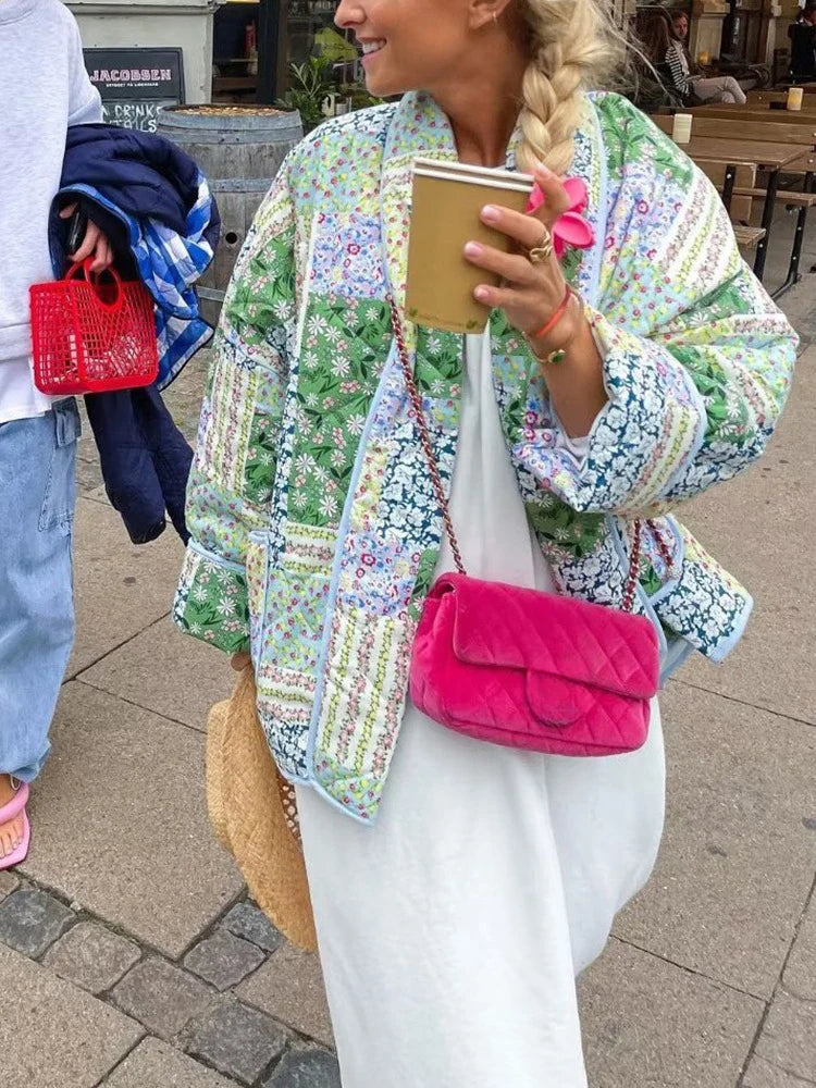 Women's Floral Pattern Cardigan Jacket