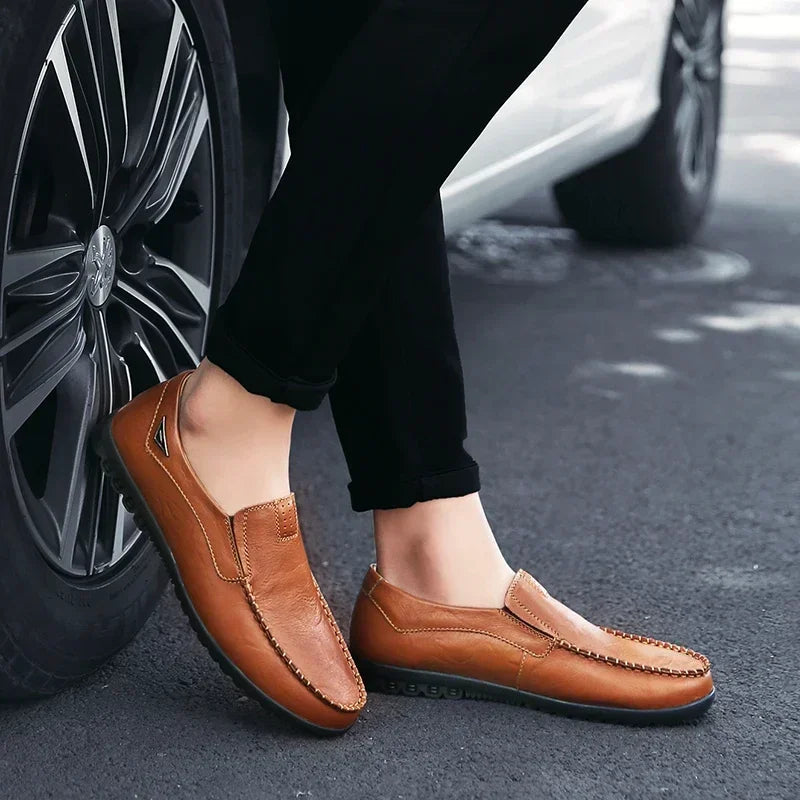 Men's Genuine Leather Casual Slip-On Shoes