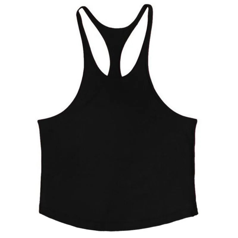 Men's Plain Color Thin Stringer Tank Top - Lightweight Sleeveless Gym Wear
