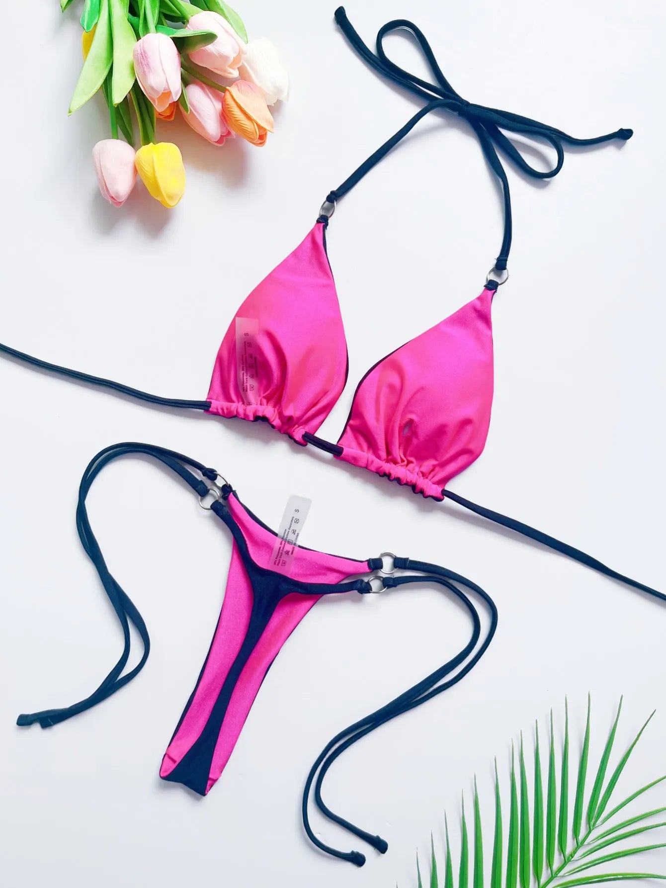 Women's Two-Piece Triangle Bikini Swimsuit Set