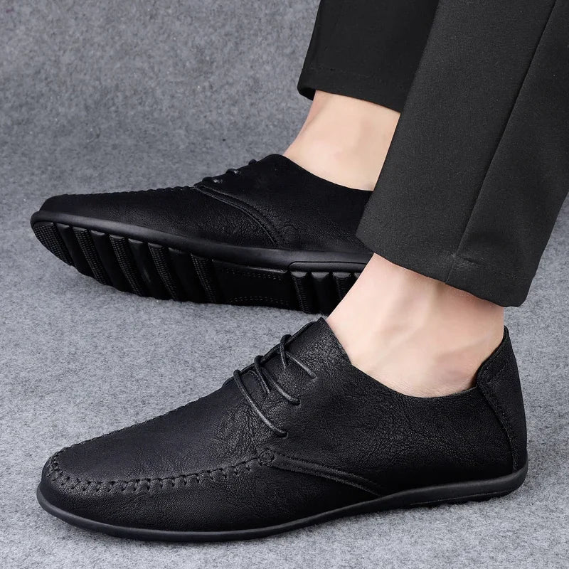 Men's Casual Lace-Up Shoes in Faux Leather