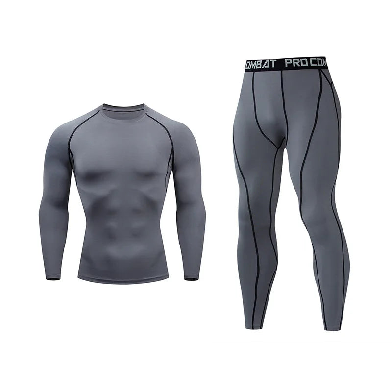 Men's 2-Piece Thermo Compression Pants and Sweater Set
