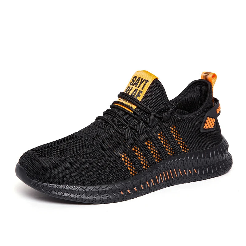 Men’s Breathable Mesh Casual Sneakers – Lightweight Lace-up Athletic Shoes