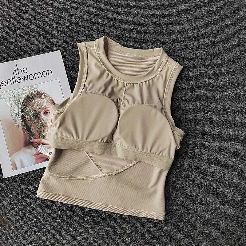 Women's Padded High-Impact Sports Bra Vest