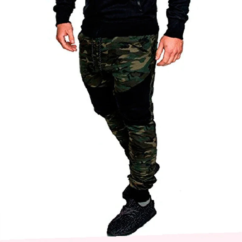 Men's Slim Fit Stretchy Camouflage Drawstring Sweatpants
