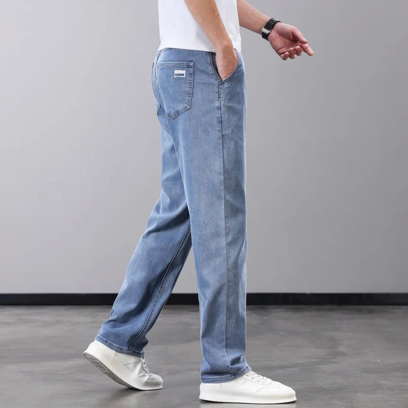 Slim Fit Men’s Jeans with Lyocell Fabric – Soft, Breathable, and Comfortable Straight Leg Denim Pants