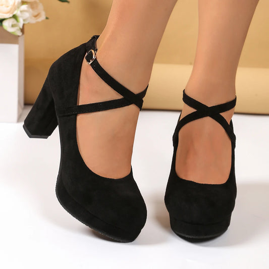 Stylish Women's High Heel Shoes with Strap