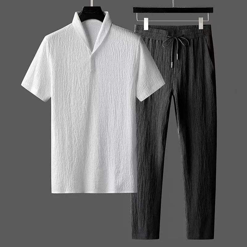 Men's Classic 2-Piece T-Shirt and Drawstring Pants Set