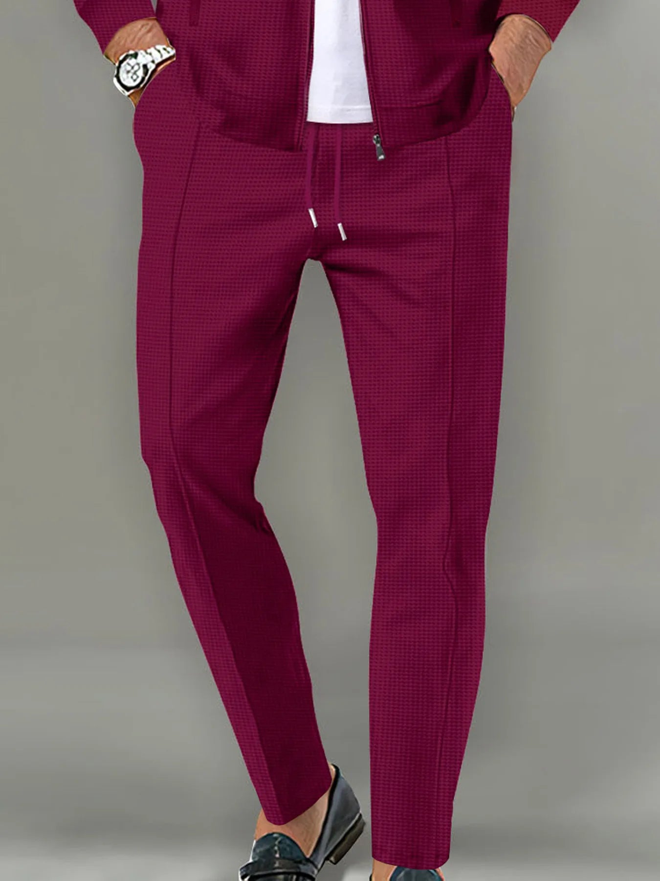 Men's Lightweight Mid-Rise Casual Fabric Long Pants