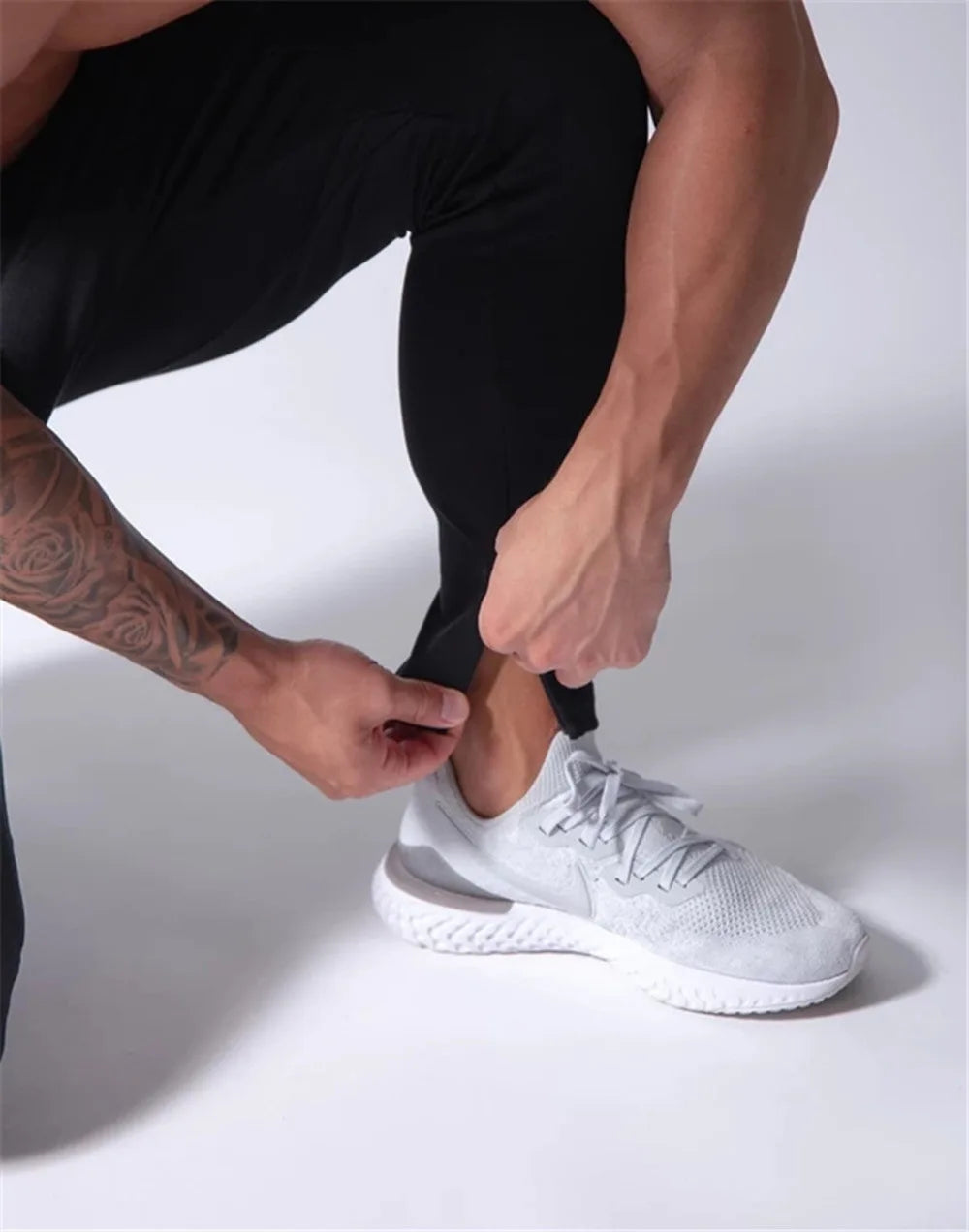 Men's Slim Fit Cotton Sweatpants with Elastic Drawstring Waist