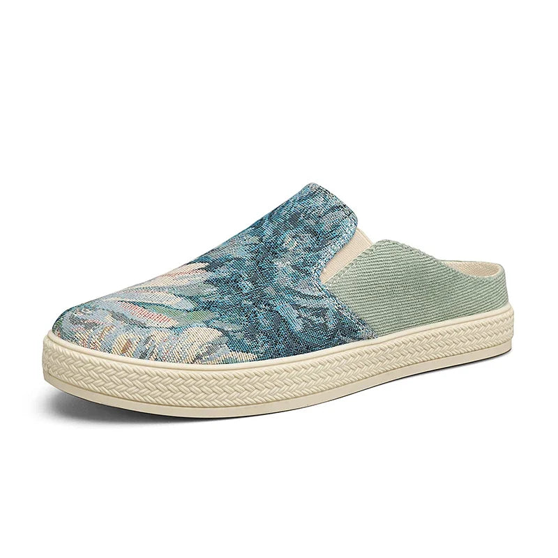 Men's Canvas Slippers – Anti-Slip Soft Sole Half Slippers