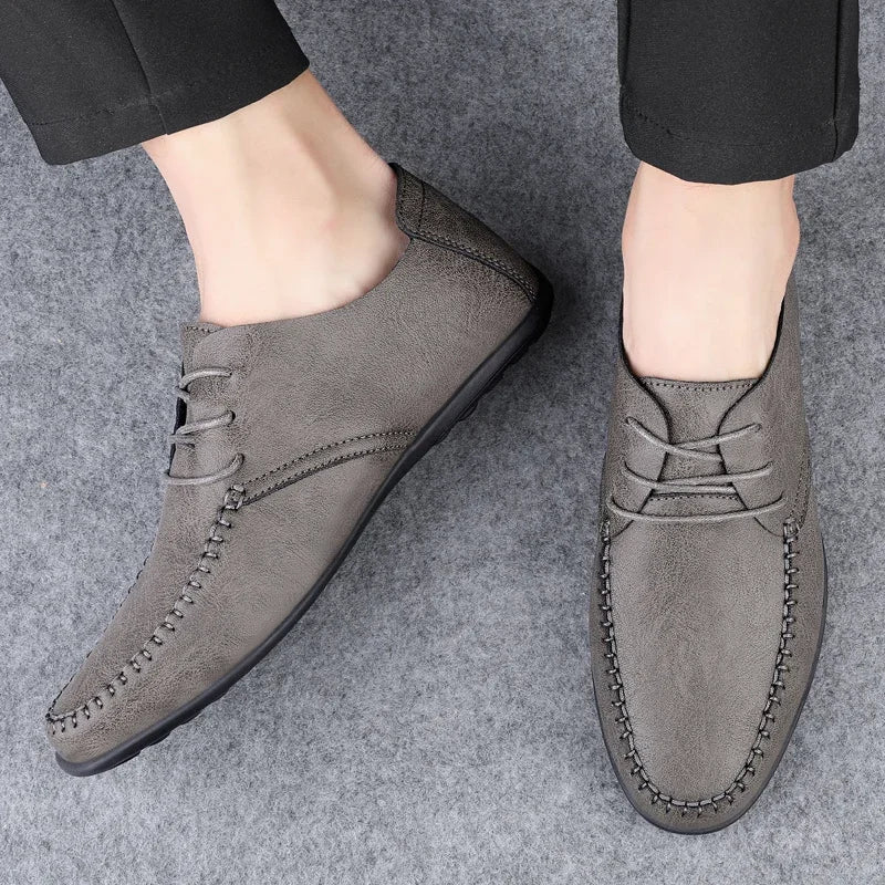 Men's Casual Lace-Up Shoes in Faux Leather