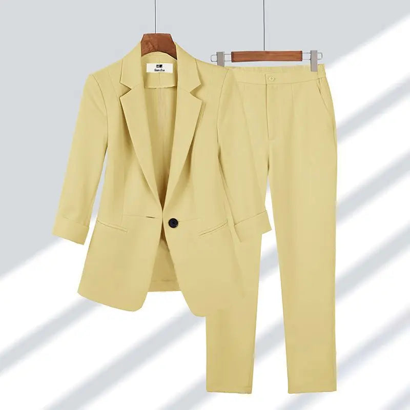 Womens Long Sleeve Pant Sets - Blazer And Pants