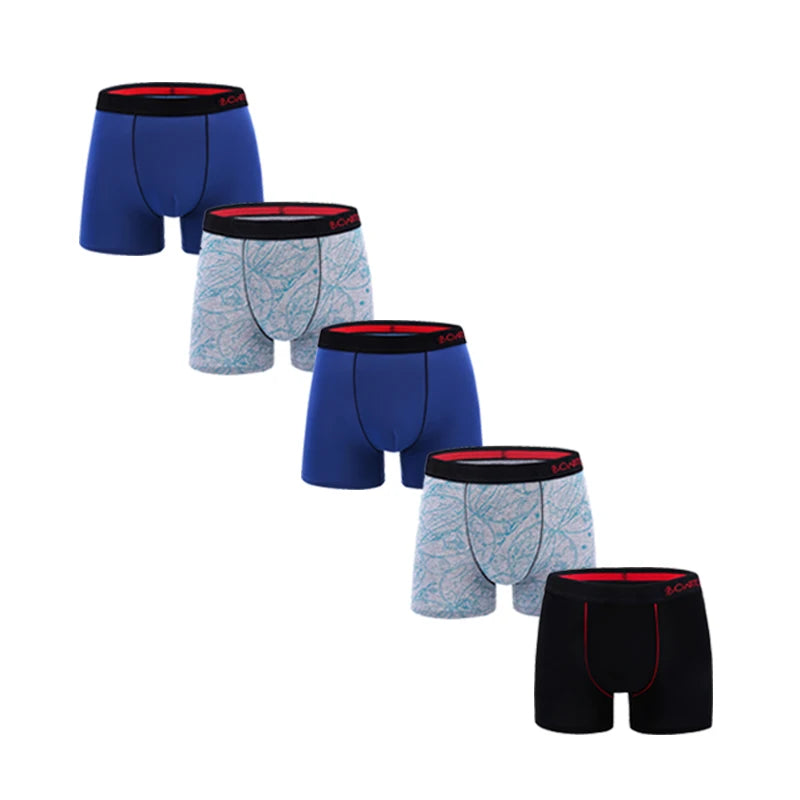 5-Pack Men's Cotton Boxer Shorts – Comfortable Breathable Boxers for Men