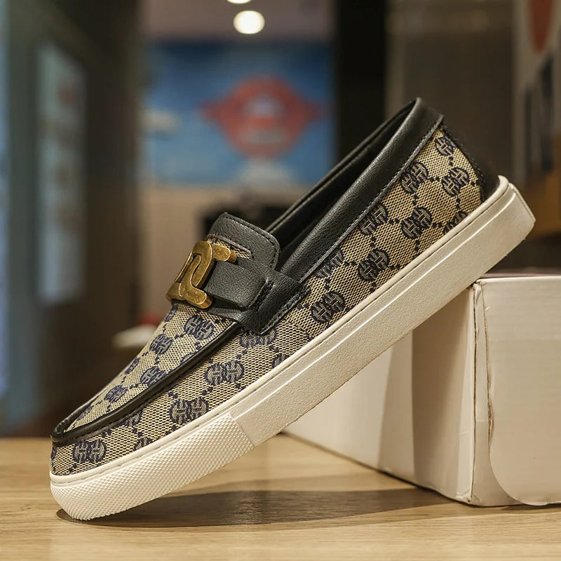 Men's Casual Low-Top Loafers - Slip-On Flat Shoes for Men