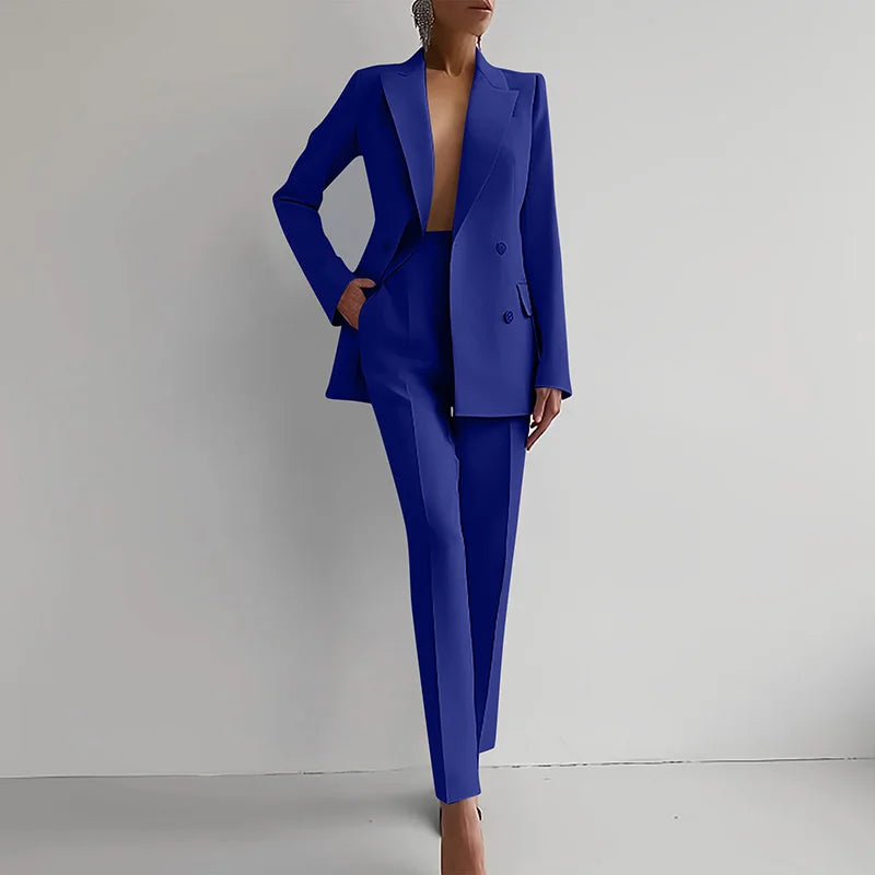 Women's Two-Piece Blazer and Pants Set