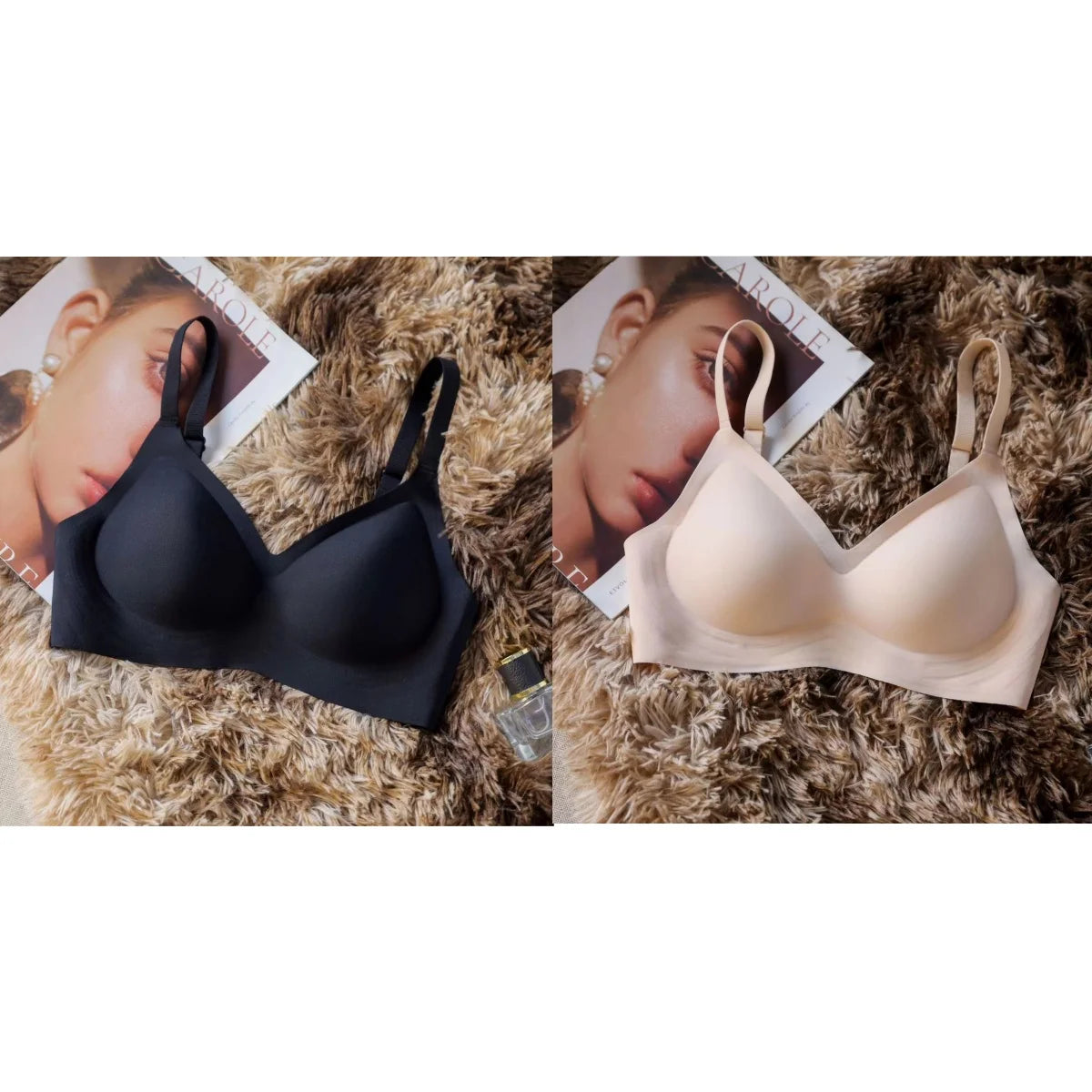 Seamless Push-Up Bra with Soft Support – Thin & Compact Design