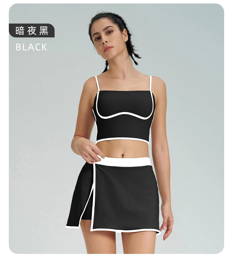 Women's 2-Piece Breathable Sportswear Set - Adjustable Bra & Fitness Leggings for Ultimate Comfort