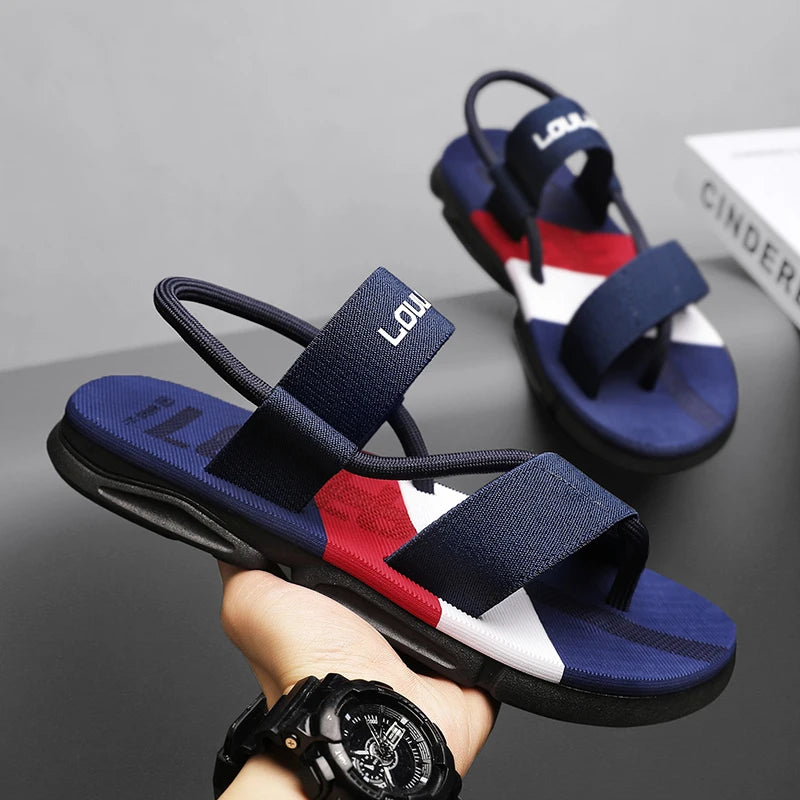 Men's Ankle Wrap Slip-Resistant Slide Slippers - Comfortable and Durable Footwear