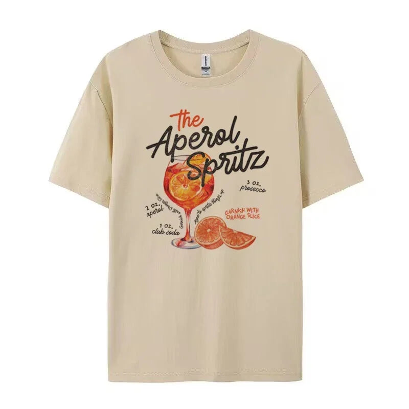 Women's Aperol Spritz Retro Graphic T-Shirt – Loose Fit Cotton Tee