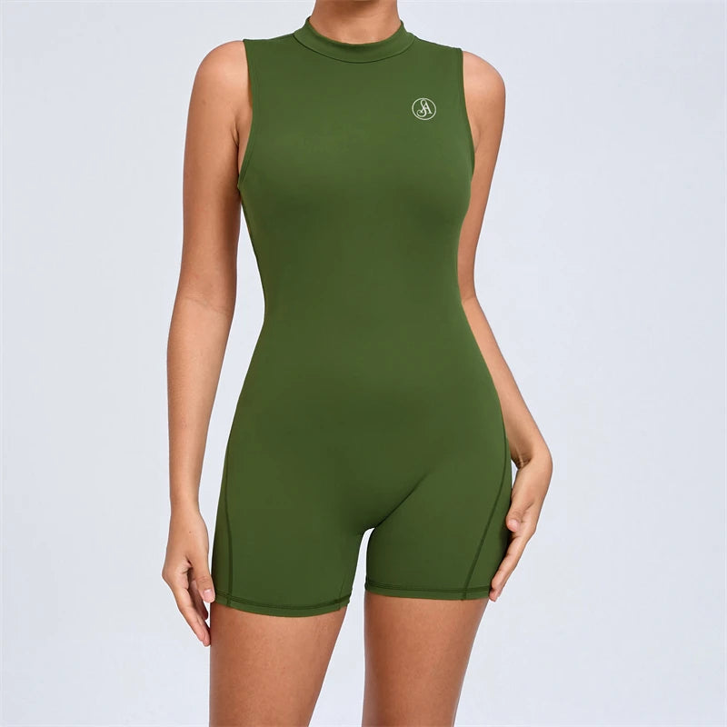 Women's Backless Athletic Jumpsuit – Comfortable, Breathable Sportswear for Women