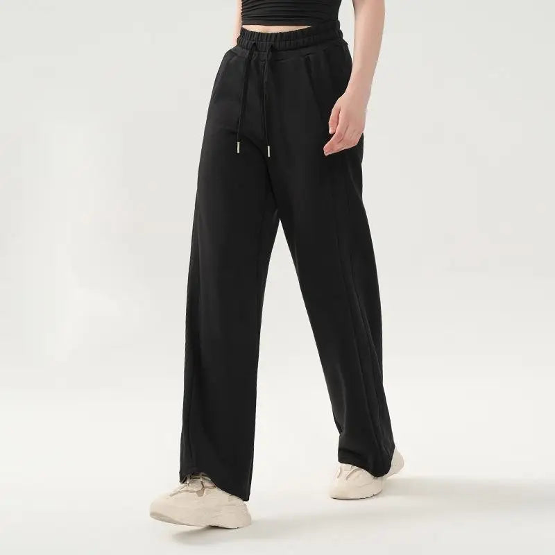 Women's Loose Fit Wide Leg Sweatpants with Drawstring