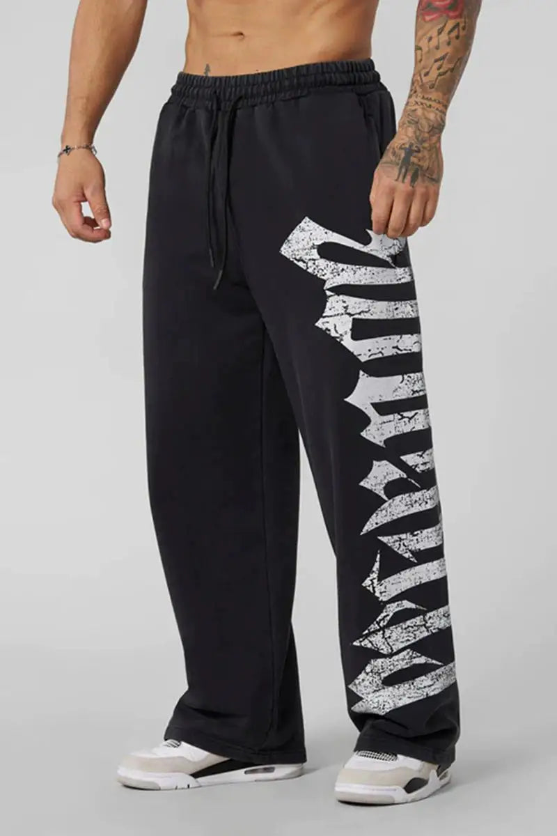 Men's Wide-Leg Casual Sweatpants – Comfortable Joggers for Men, Relaxed Fit
