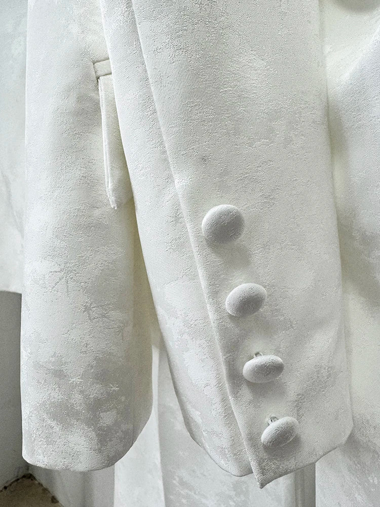 Women's Two-Piece Slim Fit Jacquard Pants Set