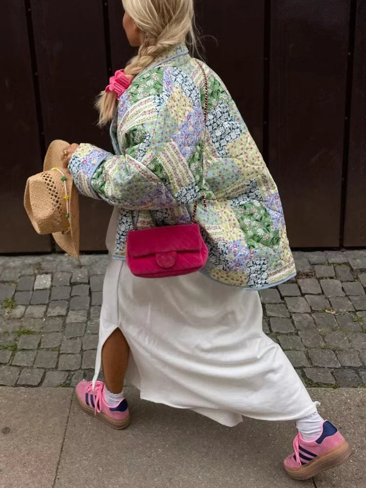 Women's Floral Pattern Cardigan Jacket