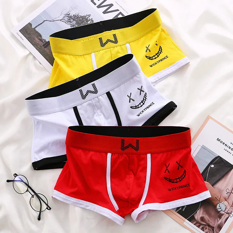 3-Pack Men's Cotton Boxer Shorts - Various Mixed Colors