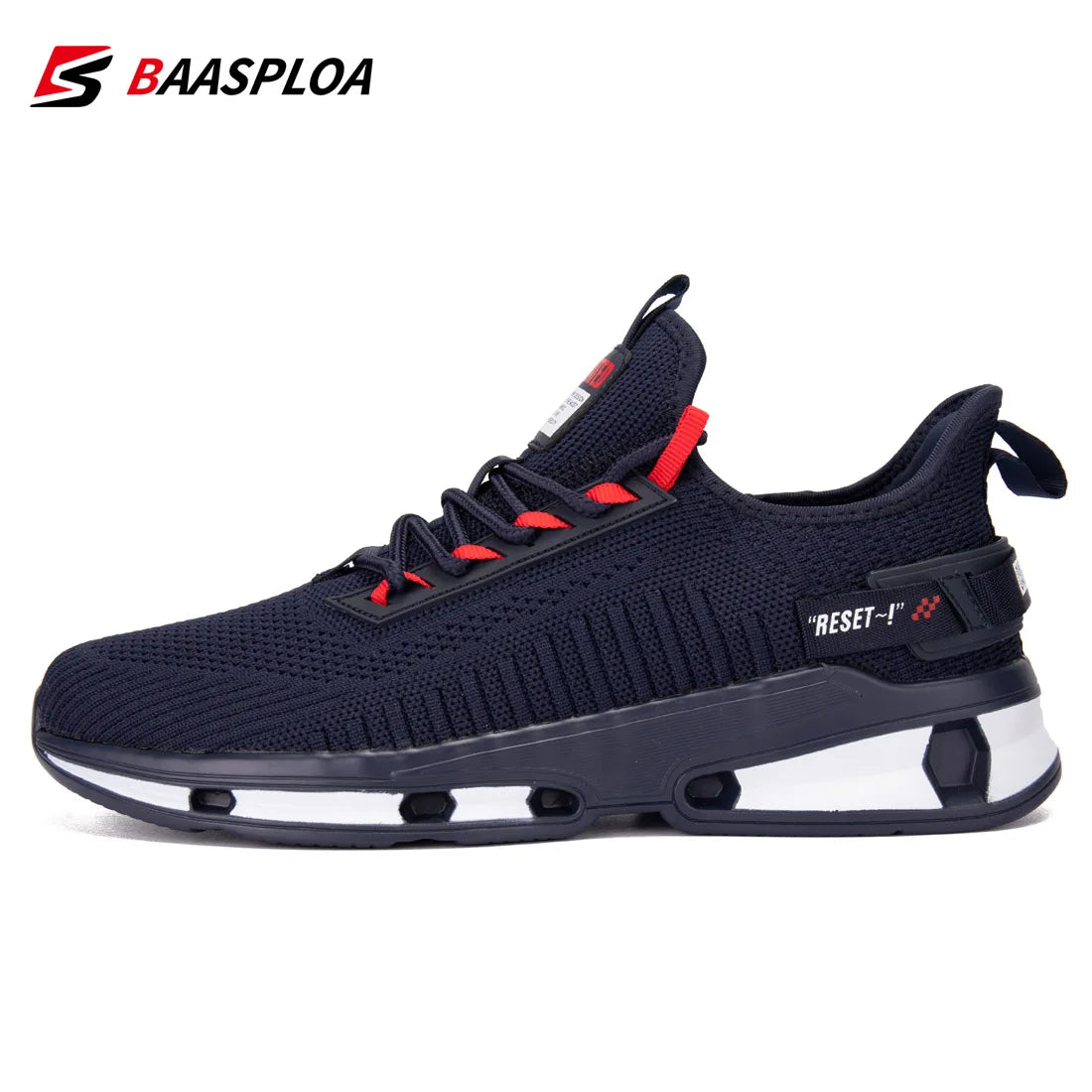 Baasploa Men's Lightweight Sneakers - Breathable, Non-Slip Designer Shoes
