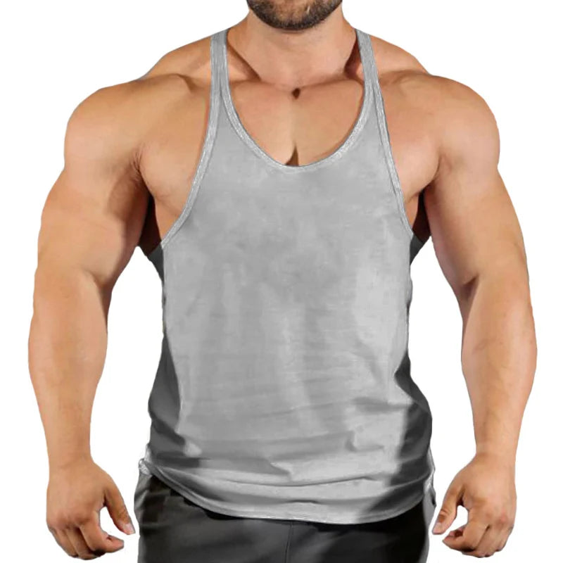 Men's Y-Back Cotton Tank Top – Breathable Activewear Vest