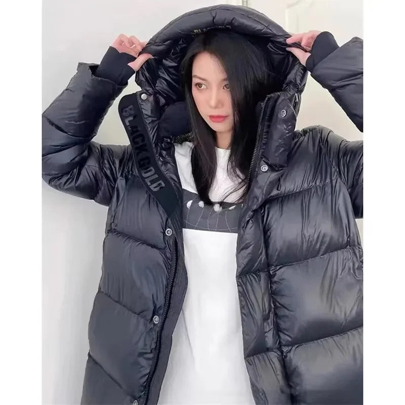 Women's Hooded Puffer Jacket – Cotton Padded, Insulated, Warm Coat for Women
