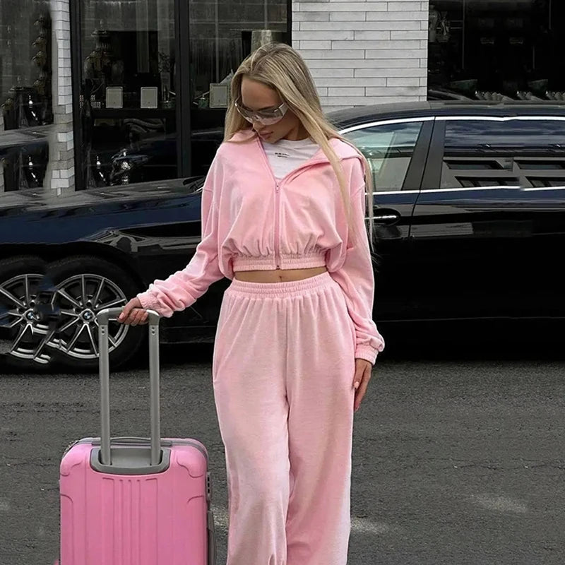 Women's 2-Piece Long Sleeve Hoodie & Sweatpants Set