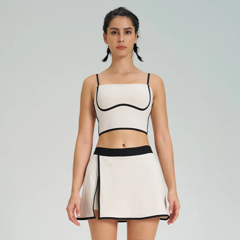 Women's 2-Piece Breathable Sportswear Set - Adjustable Bra & Fitness Leggings for Ultimate Comfort