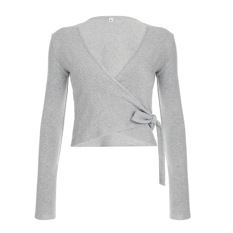 Women's 2-Piece Loose Pants and Flare Sleeve Crop Top Set