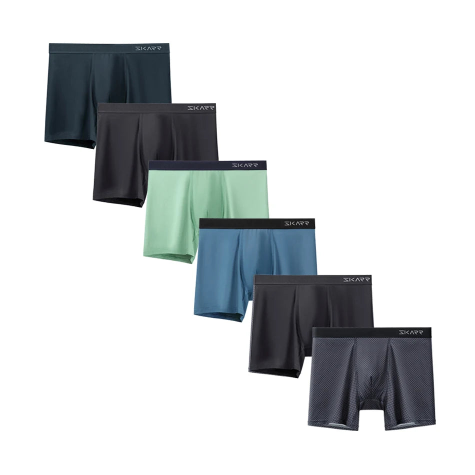 6-Pack Men's Boxer Briefs - Comfortable Trunks Shorts Underwear for Men