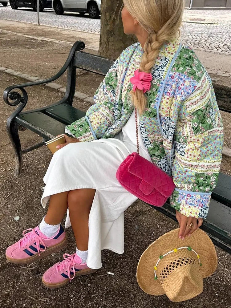 Women's Floral Pattern Cardigan Jacket