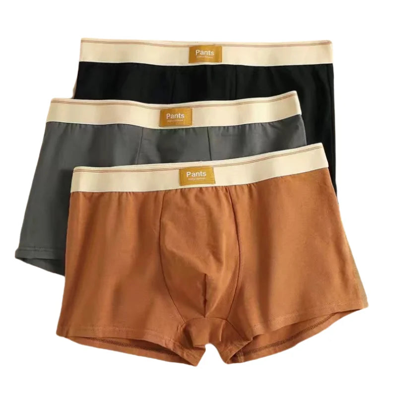 3-Pack Cotton Boxer Shorts for Men - Breathable and Comfortable Underwear