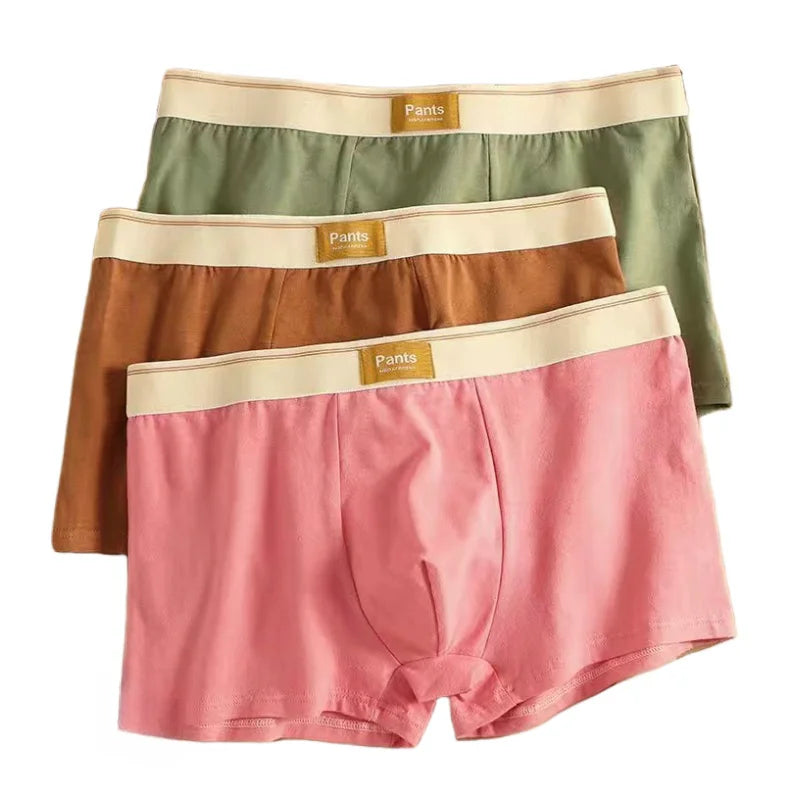 3-Pack Cotton Boxer Shorts for Men - Breathable and Comfortable Underwear