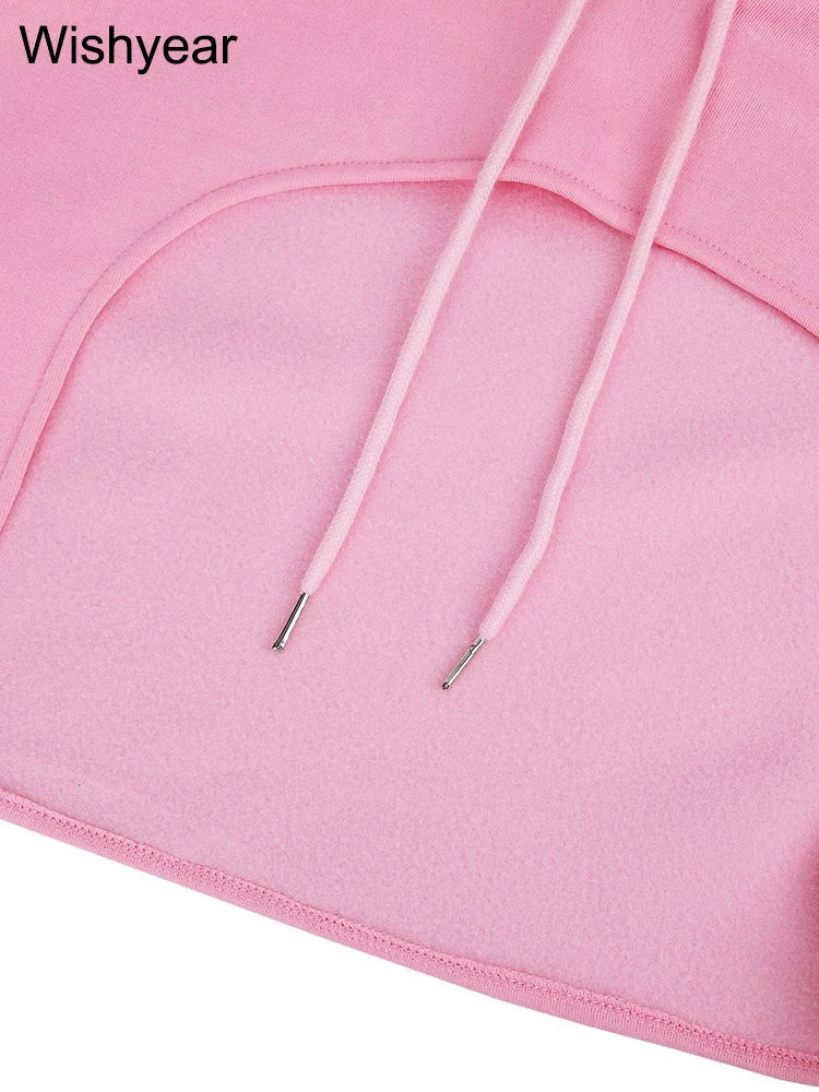 Wisyear Women's 3-Piece Velvet Tracksuit Set - Crop Hoodie, Vest, and Sweatpants Matching Outfit