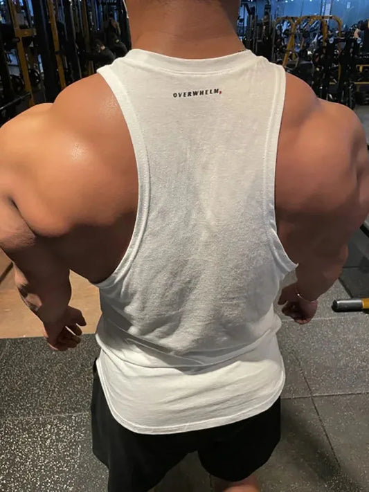 Men's Cotton Fitness Vest - Breathable Gym Sleeveless Top for Optimal Performance