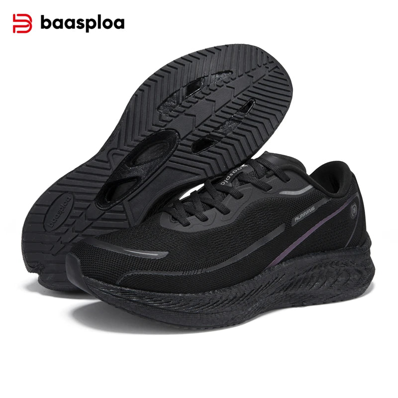 Baasploa Men's Running Shoes - Lightweight Mesh Sneakers with Carbon Plate for Enhanced Performance