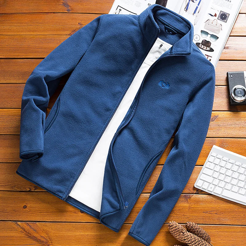 Men's Thermal Fleece Windbreaker Jacket - Various Colors