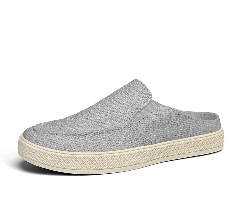 Men's Canvas Slippers – Anti-Slip Soft Sole Half Slippers