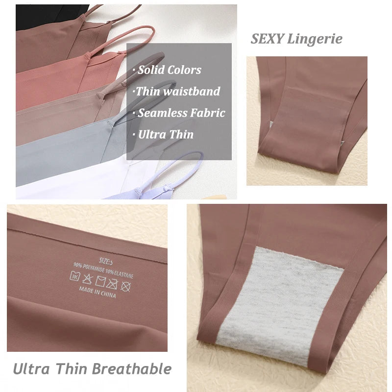 TakeTalk 20PCS Women's Seamless Ice Silk Ultra-Thin Breathable Panties Set